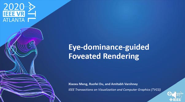 Eye-Dominance-guided Foveated Rendering Teaser Image.