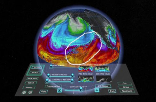 teaser image of MeteoVis: Visualizing Meteorological Events in Virtual Reality