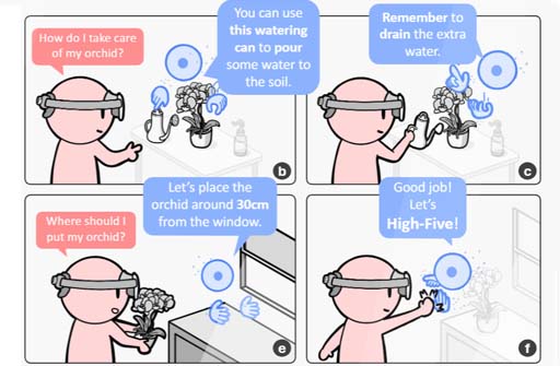 teaser image of AgentHands: Generating Interactive Hands Gestures for Spatially Grounded Agent Conversations in XR